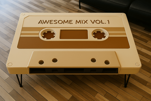 Table basse "Cassette Classique" – Design vintage et fabrication artisanale
