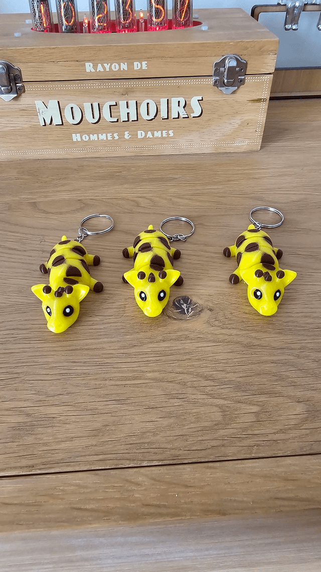 Porte-clé girafe articulée
