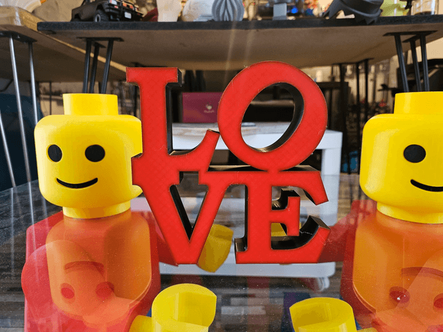 LOVE décoratif 3D - Couleur au choix