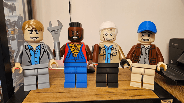 Les 4 héros de l'Agence Tous Risques - Figurines 33 cm