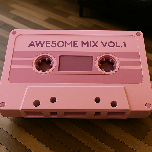 Table basse K7 Audio "Pop & Vintage" – L’audace des couleurs rétro