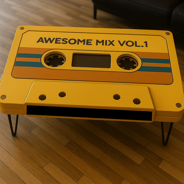 Table basse K7 Audio "Pop & Vintage" – L’audace des couleurs rétro