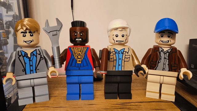 Les 4 héros de l'Agence Tous Risques - Figurines 33 cm